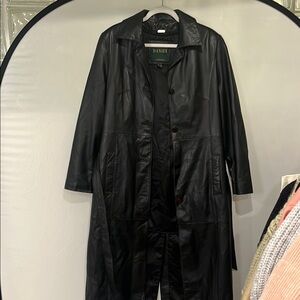 Danier Black Leather Coat